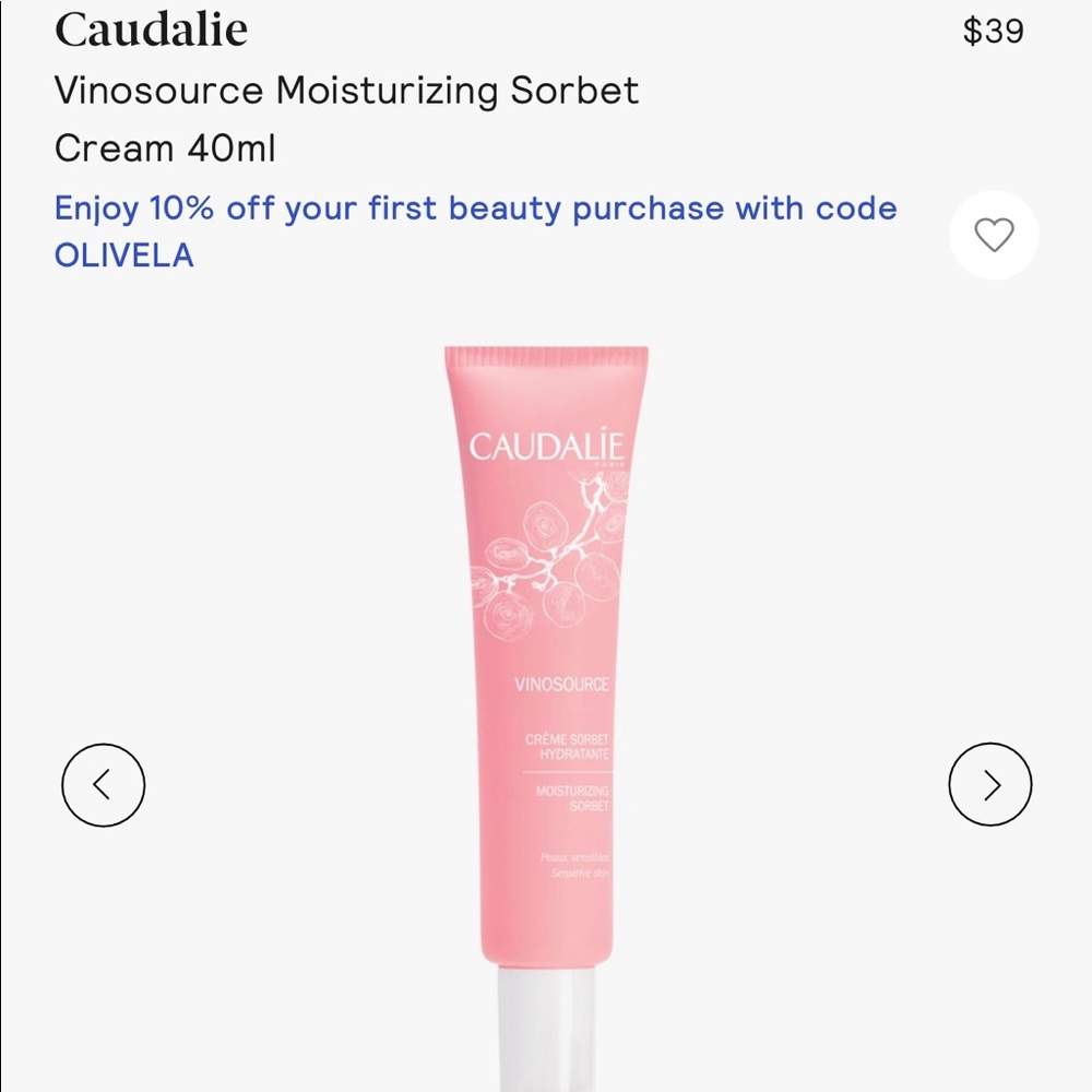 Caudalie Vinosource Moisturizing Sorbet